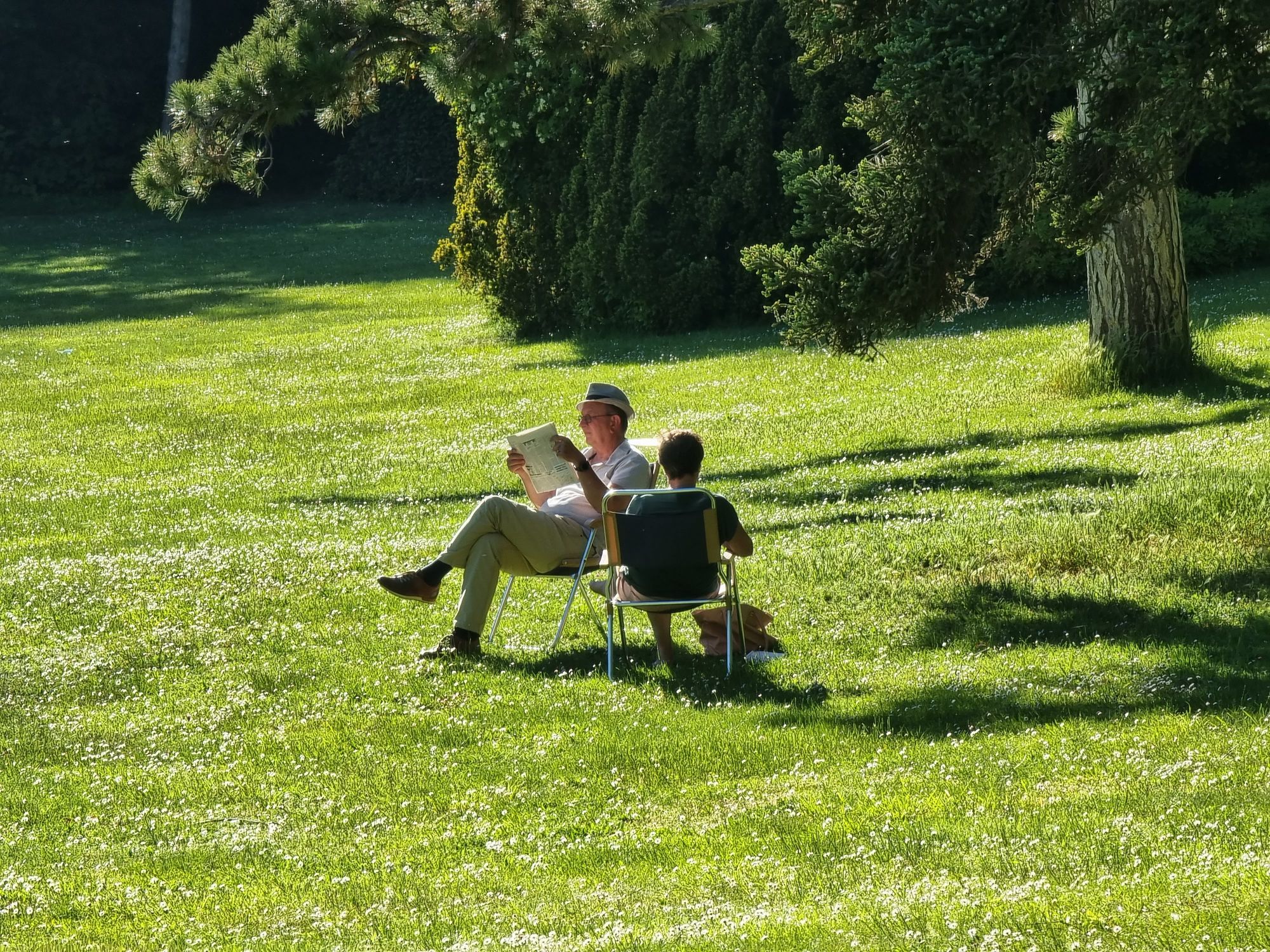 Lecture au parc Champagne